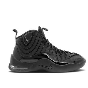 Nike Air Bakin' Blackout Sneakers Men's 10.5 Triple Black 2014 316383-020 Shoes